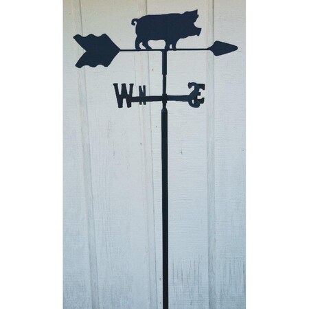 The Lazy Scroll Pig Garden Mount Weathervane pigin
